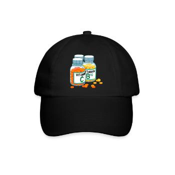 Vitamine - Baseballkappe - Schwarz/Schwarz - Vorne