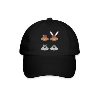 Haustiere - Baseballkappe - Schwarz/Schwarz - Vorne