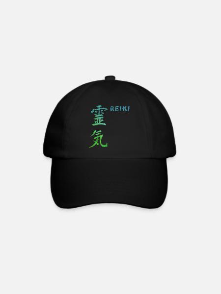 reiki japanisch e 5 - Baseballkappe - Schwarz/Schwarz