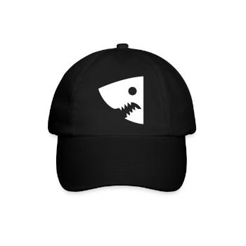 Hai Kopf - Baseballkappe - Schwarz/Schwarz - Vorne