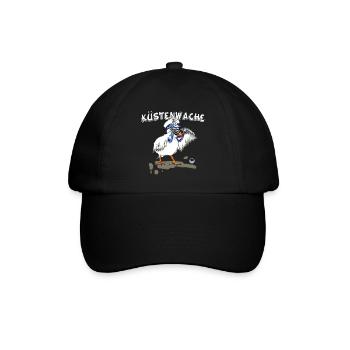 moewe kuestenwache1 - Baseballkappe - Schwarz/Schwarz - Vorne