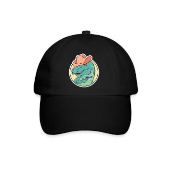 Dinosaurier T-Rex - Baseballkappe - Schwarz/Schwarz - Vorne