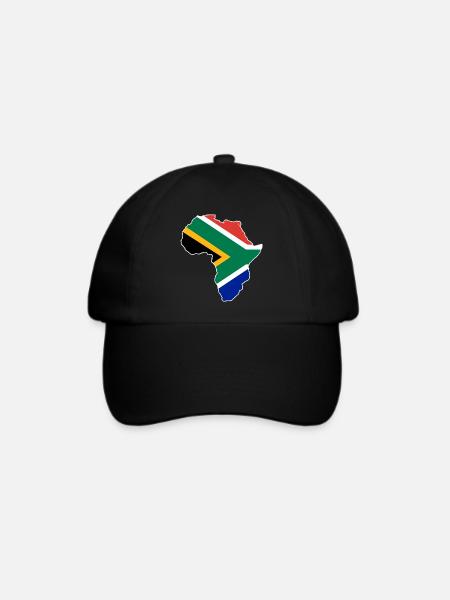 Südafrika - Baseballkappe - Schwarz/Schwarz