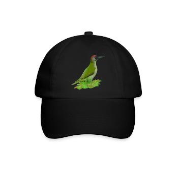 gruenspecht vogel natur - Baseballkappe - Schwarz/Schwarz - Vorne