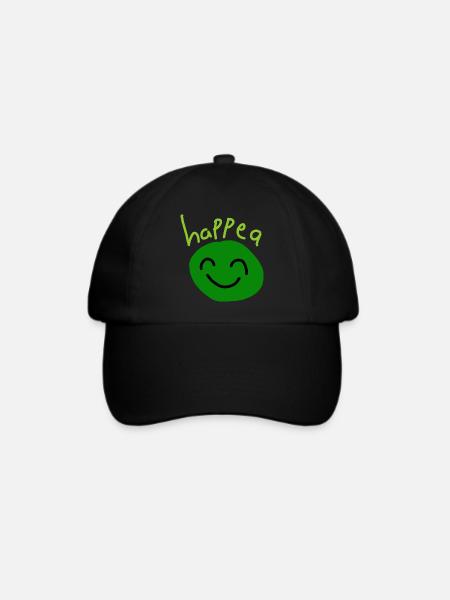 Happea - Baseballkappe - Schwarz/Schwarz