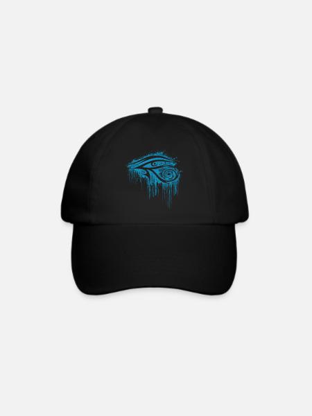 Auge des Rah Tattoo Tribal Eye of Horus - Baseballkappe - Schwarz/Schwarz