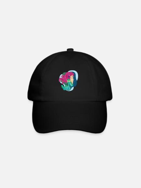 Mermaid - Baseballkappe - Schwarz/Schwarz