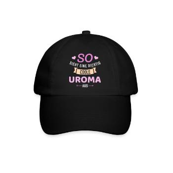 Uroma - Baseballkappe - Schwarz/Schwarz - Vorne