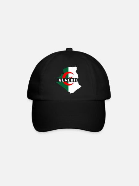 Algerien - Baseballkappe - Schwarz/Schwarz