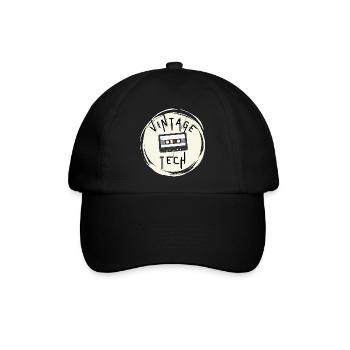 VINTAGE TECH - Baseballkappe - Schwarz/Schwarz - Vorne