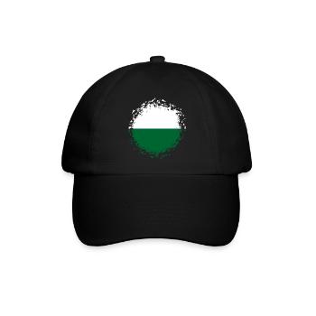 Sachsen Flagge Sächsische Fahne Ossi Urlaub SN - Baseballkappe - Schwarz/Schwarz - Vorne