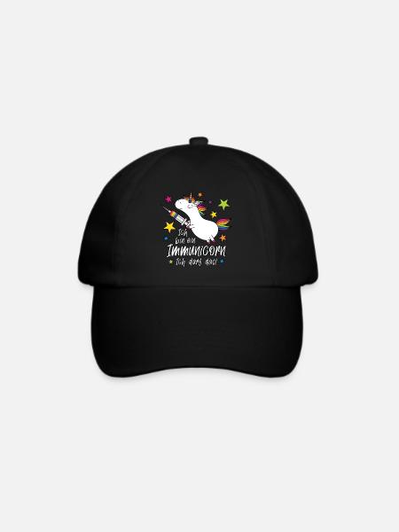 Geimpft! Ich bin ein Immunicorn Ich darf das! - Baseballkappe - Schwarz/Schwarz