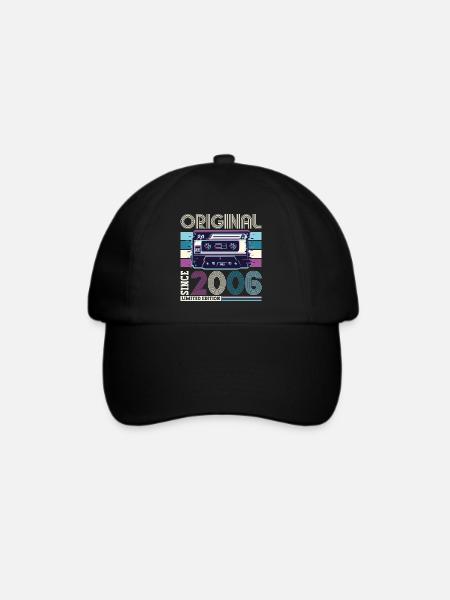 Original 2006 16. Geburtstag Geschenk Herren - Baseballkappe - Schwarz/Schwarz
