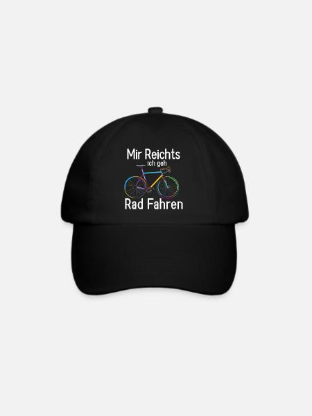Mir Reicht's Ich Geh Rad fahren Mountainbike Fahrr - Baseballkappe - Schwarz/Schwarz