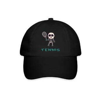 tennis tennismatch tennisspieler tennis-oldie - Baseballkappe - Schwarz/Schwarz - Vorne
