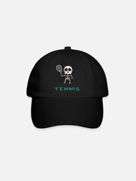 tennis tennismatch tennisspieler tennis-oldie - Baseballkappe - Schwarz/Schwarz