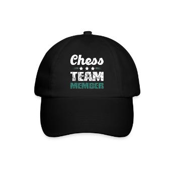 Chess Team - Baseballkappe - Schwarz/Schwarz - Vorne