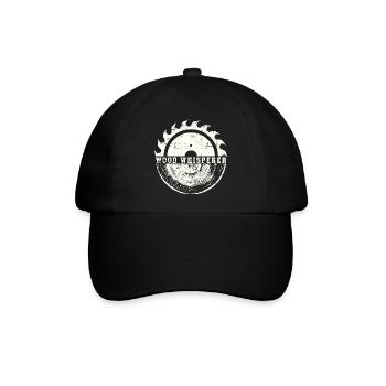Wood Whisperer | Funshirt Handwerker Vaterttag - Baseballkappe - Schwarz/Schwarz - Vorne
