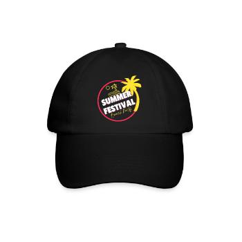 Festival, Sommerfest, Strandparty - Baseballkappe - Schwarz/Schwarz - Vorne