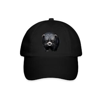 Faszinierender Binturong - Baseballkappe - Schwarz/Schwarz - Vorne