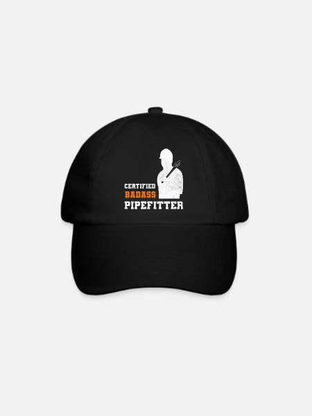 Lustige Pipefitter Dampfer - Baseballkappe - Schwarz/Schwarz
