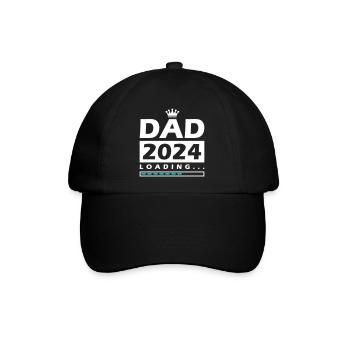 Dad 2024 Loading Papa - Baseballkappe - Schwarz/Schwarz - Vorne