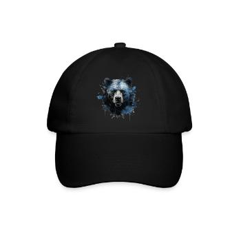 Bear Head - Baseballkappe - Schwarz/Schwarz - Vorne