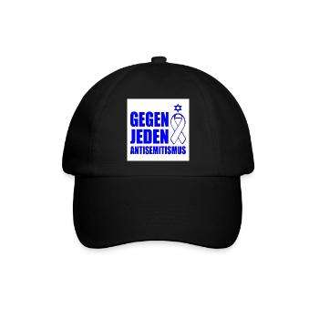 Gegen jeden antisemitismus - Baseballkappe - Schwarz/Schwarz - Vorne
