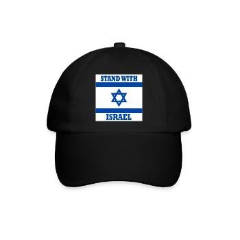 Stand with israel - Baseballkappe - Schwarz/Schwarz - Vorne