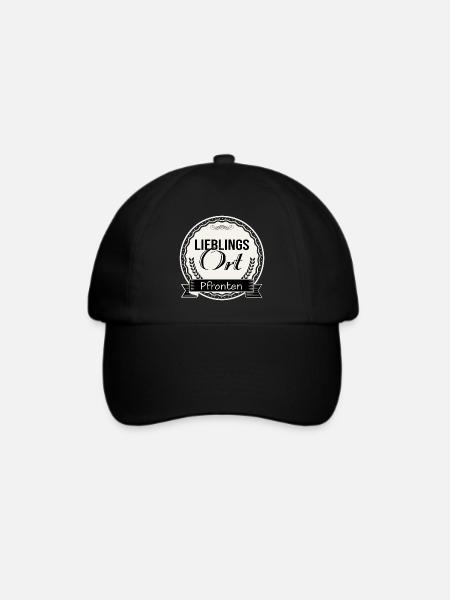 Lieblingsort Pfronten - Baseballkappe - Schwarz/Schwarz