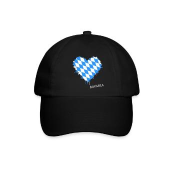 Bavaria, Bayern, Oberbayern, Minga - Baseballkappe - Schwarz/Schwarz - Vorne