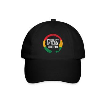 Produkt der Schwarzen Geschichte - Baseballkappe - Schwarz/Schwarz - Vorne