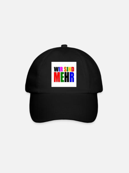 Wir sind mehr - Baseballkappe - Schwarz/Schwarz