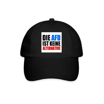 die afd ist keine alternative - Baseballkappe - Schwarz/Schwarz - Vorne