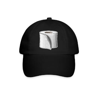 Toilettenpapier - Baseballkappe - Schwarz/Schwarz - Vorne