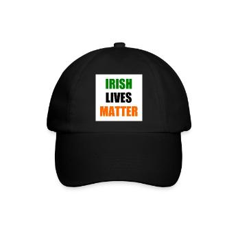 Irish lives matter - Baseballkappe - Schwarz/Schwarz - Vorne