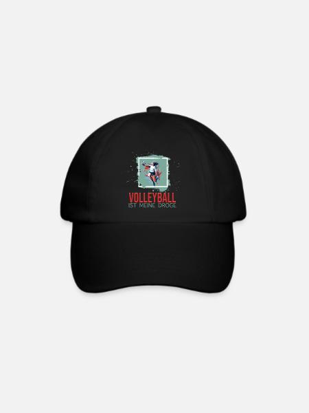 Volleyball ist meine Droge - Baseballkappe - Schwarz/Schwarz