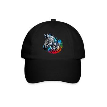 Zebra - Baseballkappe - Schwarz/Schwarz - Vorne