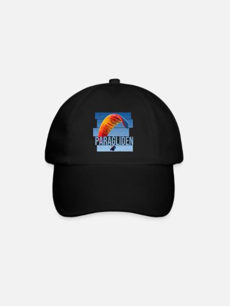 Paragliden - Baseballkappe - Schwarz/Schwarz
