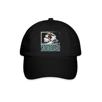 Leidenschaft Snowboard - Baseballkappe - Schwarz/Schwarz - Vorne