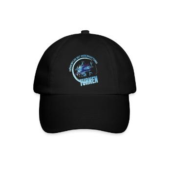 Höhenflug mit Bodenhaftung - Turnen - Baseballkappe - Schwarz/Schwarz - Vorne