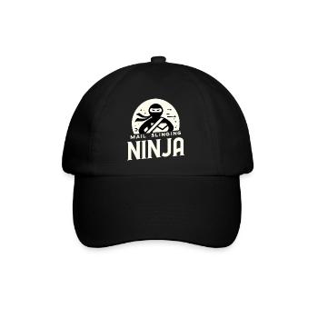 Postwurfsendung Ninja - Baseballkappe - Schwarz/Schwarz - Vorne
