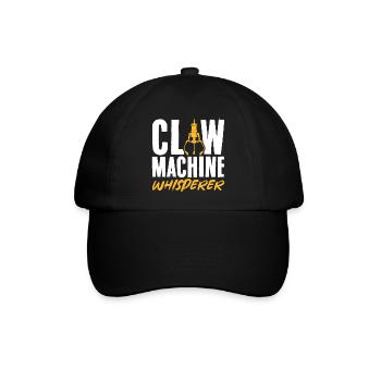 claw machine whisperer Design for a claw gamer - Baseballkappe - Schwarz/Schwarz - Vorne