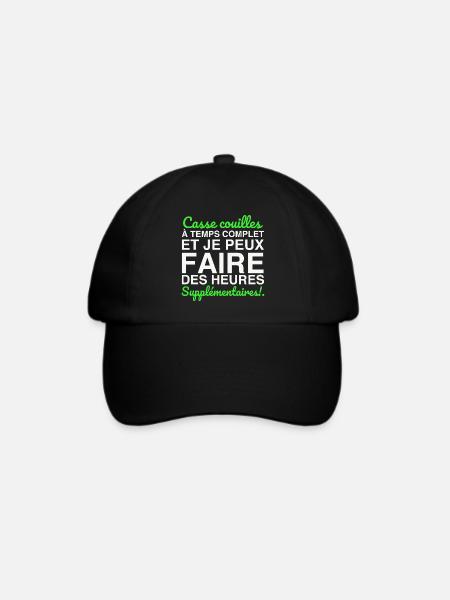 Vollzeit-Draufgänger - Baseballkappe - Schwarz/Schwarz