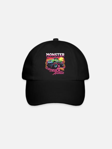 Monster Truck Tante Passende Familie Monster Truck - Baseballkappe - Schwarz/Schwarz