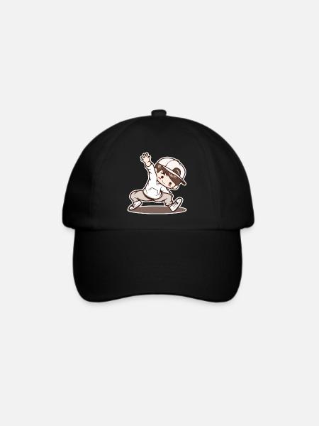 Kleiner Breakdancing Junge - Baseballkappe - Schwarz/Schwarz