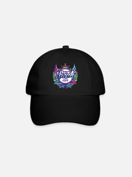Ibiza 2024 Bunt - Baseballkappe - Schwarz/Schwarz