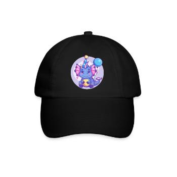 Dinosaurier triceratops Geburtstag Baby - Baseballkappe - Schwarz/Schwarz - Vorne