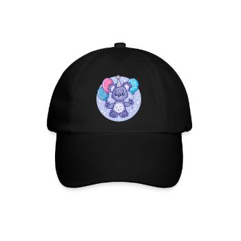 Koala Geburtstag Baby - Baseballkappe - Schwarz/Schwarz - Vorne
