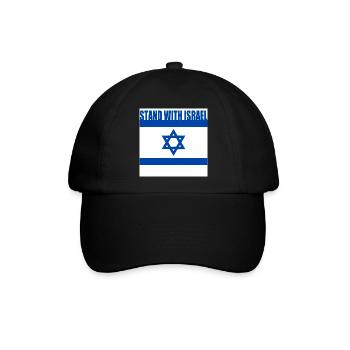 Stand with israel - Baseballkappe - Schwarz/Schwarz - Vorne